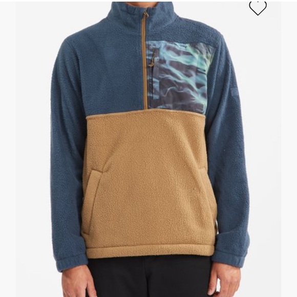 Billabong Other - NWT Billabong Adventure Division Boundary Fleece Pullover in Midnight, Size L